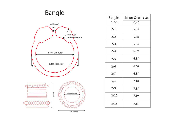 Bangle Size Chart